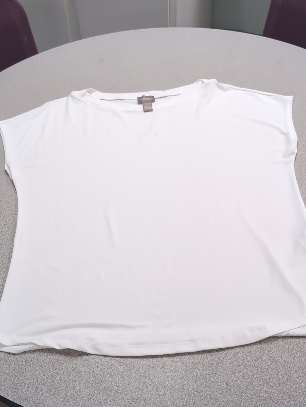 Chino's White Short-Sleeve Draped Tee